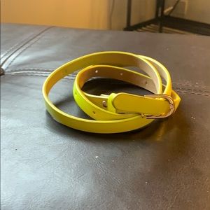 XS neon yellow belt from Ann Taylor